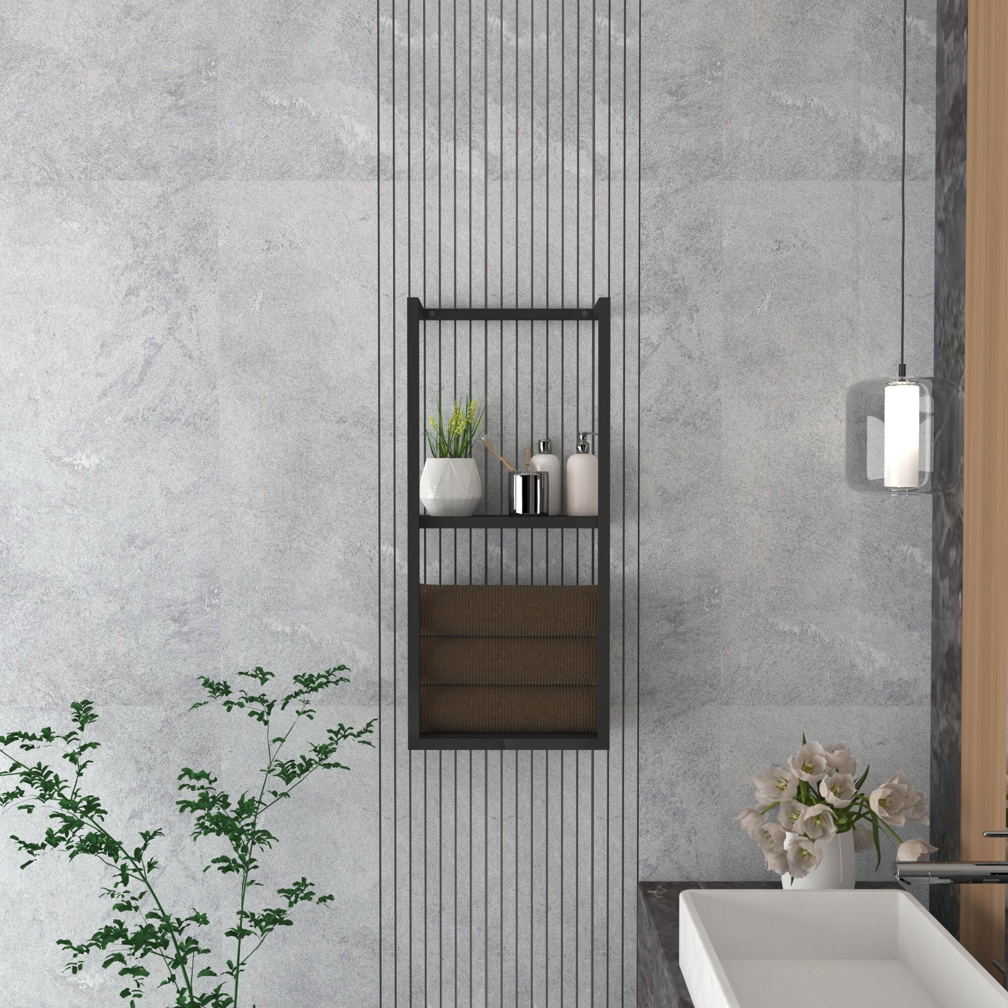 Liora | Metal Banyo Rafı